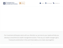 Tablet Screenshot of formue.com